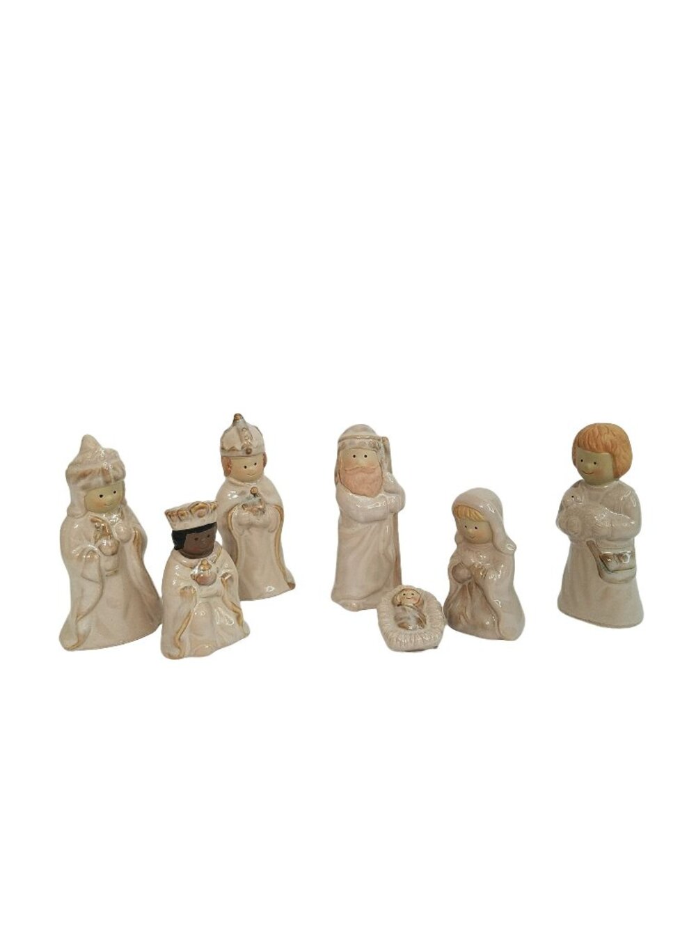 Vintage Nativity Scene Little Children Figurines 7 pc Christmas Tii Collections
